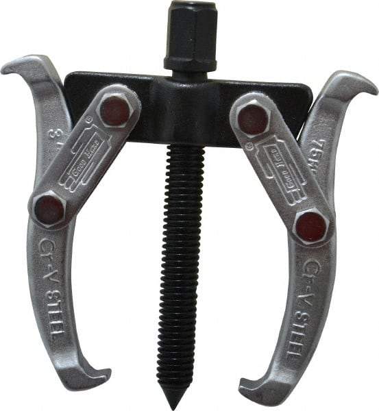 Value Collection - 1-1/2" to 3" Spread, 2 Ton Capacity, Gear Puller - 60mm Reach, For Bearings, Gears & Pulleys - Apex Tool & Supply