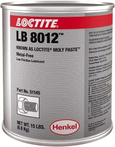 Loctite - 15 Lb Can General Purpose Anti-Seize Lubricant - Molybdenum Disulfide, 750°F, Black - Apex Tool & Supply