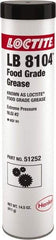 Loctite - 14.5 oz Cartridge Aluminum Complex Extreme Pressure Grease - White, Food Grade & Extreme Pressure, 450°F Max Temp, - Apex Tool & Supply
