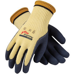 09-K1444/S Gloves w/Kevlar Brand - PowerGrab KEV4 - Yellow 10G Kevlar Shell - Latex MicroFinish Grip - A3-Pair - Apex Tool & Supply