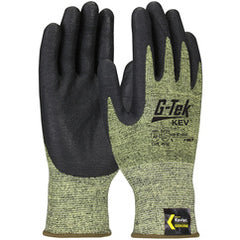 09-K1600/XXL Gloves w/Kevlar Brand - G-Tek KEV - Kevlar Engineered Yarn - Yel/Blk 13 Gauge - Nitrile Foam - A7 - Apex Tool & Supply