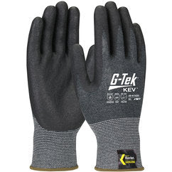 09-K1630/XXL Gloves w/Kevlar Brand - G-Tek KEV - Kevlar Engineered Yarn - Gray 13 Gauge - Nitrile Foam - ANSI A4 - Apex Tool & Supply