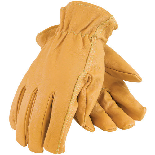 ‎09-K3700/M Leather Gloves W/KEVLAR - Kut Gard Goatskin Leather Drivers - 13G Kevlar Lining - Staight Thumb A2 - Exact Industrial Supply