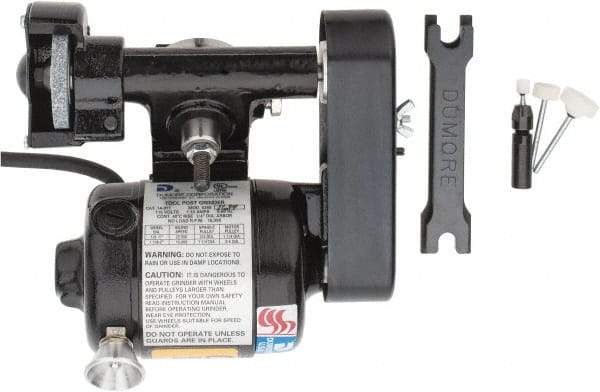 Dumore - Integral, Internal and External Spindle, Tool Post Grinder - 1/8, 7 Inch Lathe Swing Compatibility, 1/14 hp, 115 Volts, 1/4 Inch Spindle Hole Diameter - Apex Tool & Supply