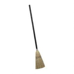 Rubbermaid - 38" OAL Corn Bristle Broom - 36" Long Wood Handle, 8" Bristle Length, 8" Wide - Apex Tool & Supply