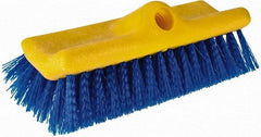 Rubbermaid - 2" Bristle Length, Polypropylene Scrub Brush - 10" OAL, Blue, Plastic Block - Apex Tool & Supply