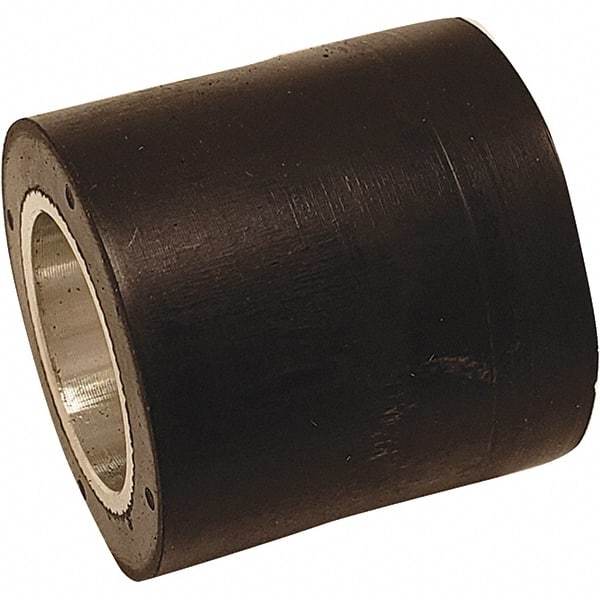 Dynabrade - 1" Diam x 1" Wide Contact Wheel - 1/4" Arbor Hole, Flat, 80 Duro Rubber Face - Apex Tool & Supply