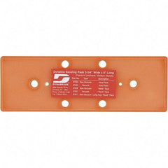 Dynabrade - 8 x 2-3/4" Rectangular Adhesive/PSA Backing Pad - Dynaline Compatible, Screw Attachment, Vacuum Pad, 3/8" Thick, Medium Density - Apex Tool & Supply