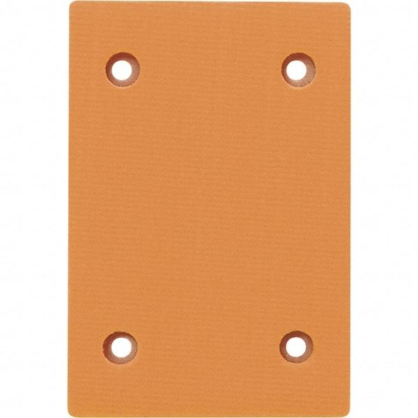 Dynabrade - 4-5/16 x 4" Rectangular Adhesive/PSA Backing Pad - Dynabug Model T Compatible, Clip Attachment, Nonvacuum Pad, 1/4" Thick, Medium Density - Apex Tool & Supply