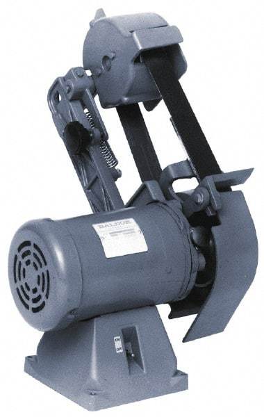 Baldor - 48 Inch Long x 2 Inch Wide Horizontal Belt Sanding Machine - 6,300 Ft./min Belt Speed, 1-1/2 Hp, Single Phase - Apex Tool & Supply