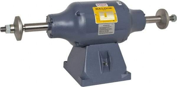 Baldor - 8" Wheel Diam x 1-1/4" Wheel Width, 3/4 hp Buffer - 3/4" Arbor Hole Diam, 1 Phase, 3,600 Max RPM, 115/230 Volts - Apex Tool & Supply