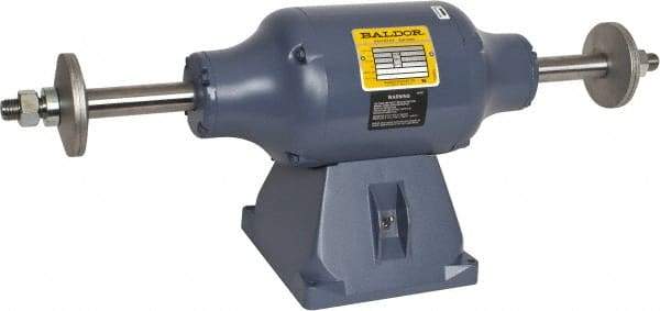 Baldor - 10" Wheel Diam x 1-1/4" Wheel Width, 1 hp Buffer - 7/8" Arbor Hole Diam, 1 Phase, 1,800 Max RPM, 115/230 Volts - Apex Tool & Supply