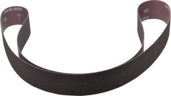 Norton - 2" Wide x 60" OAL, 80 Grit, Aluminum Oxide Abrasive Belt - Aluminum Oxide, Medium, Coated, X Weighted Cloth Backing, Series R228 - Apex Tool & Supply