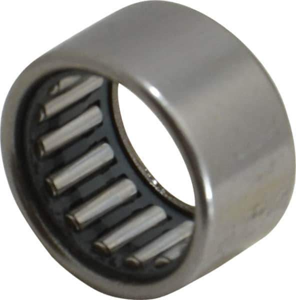 IKO - 0.591" Bore Diam, 1,780 Lb. Dynamic Capacity, 15 x 21 x 12mm, Caged, Open End, Shell Needle Roller Bearing - 0.827" Outside Diam, 0.472" Wide - Apex Tool & Supply