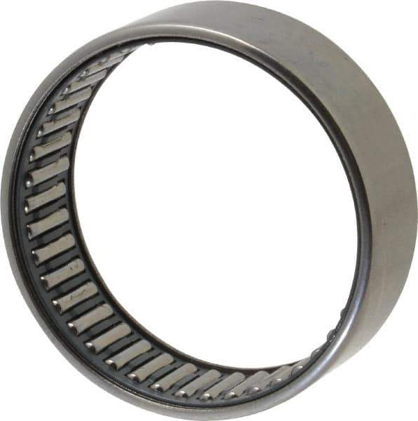 IKO - 2.165" Bore Diam, 7,100 Lb. Dynamic Capacity, 55 x 63 x 20mm, Caged, Open End, Shell Needle Roller Bearing - 2.48" Outside Diam, 0.787" Wide - Apex Tool & Supply