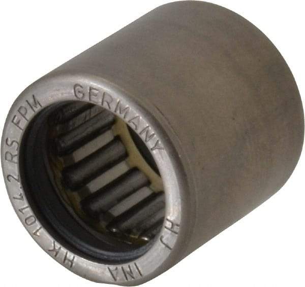 INA Bearing - 0.394" Bore Diam, 990 Lb. Dynamic Capacity, 10 x 14 x 14mm, Caged, Double Seal, Open End, Shell Needle Roller Bearing - 0.551" Outside Diam, 0.551" Wide - Apex Tool & Supply