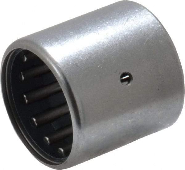 IKO - 9/16" Bore Diam, 2,410 Lb. Dynamic Capacity, 9/16 x 3/4 x 3/4", Caged, Open End, Shell Needle Roller Bearing - 3/4" Outside Diam, 3/4" Wide - Apex Tool & Supply