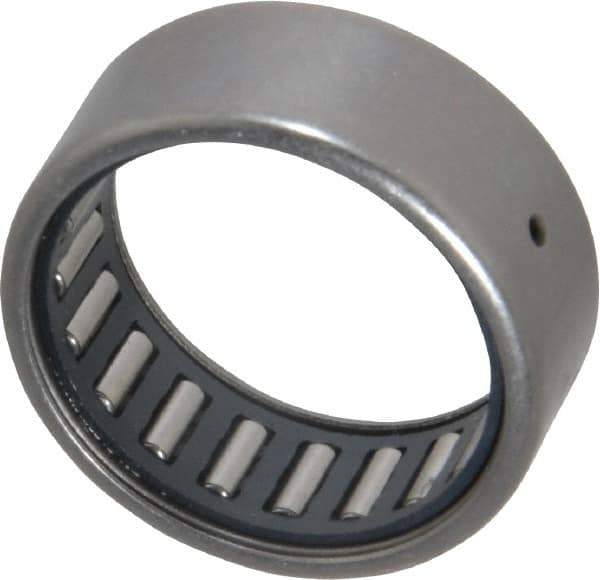 IKO - 1" Bore Diam, 2,850 Lb. Dynamic Capacity, 1 x 1-1/4 x 1/2", Caged, Open End, Shell Needle Roller Bearing - 1-1/4" Outside Diam, 1/2" Wide - Apex Tool & Supply