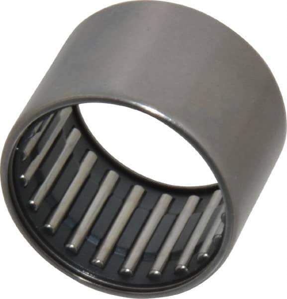 IKO - 1-1/8" Bore Diam, 5,800 Lb. Dynamic Capacity, 1-1/8 x 1-3/8 x 1", Caged, Open End, Shell Needle Roller Bearing - 1-3/8" Outside Diam, 1" Wide - Apex Tool & Supply