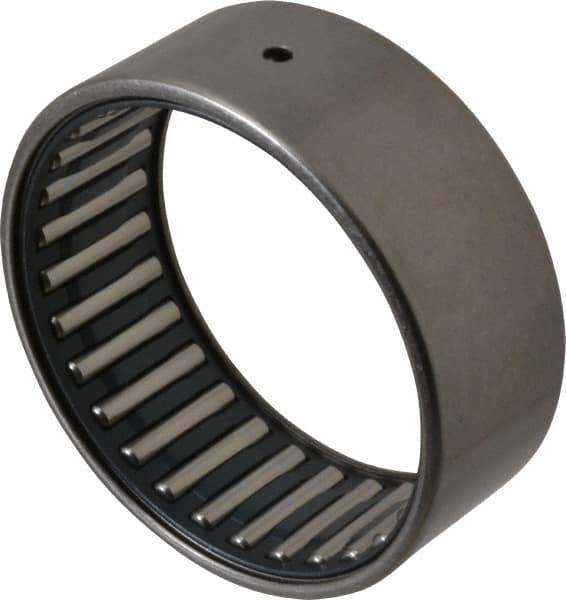 IKO - 2-1/4" Bore Diam, 11,300 Lb. Dynamic Capacity, 2-1/4 x 2-5/8 x 1", Caged, Open End, Shell Needle Roller Bearing - 2-5/8" Outside Diam, 1" Wide - Apex Tool & Supply