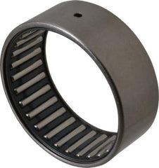 IKO - 2-1/4" Bore Diam, 11,300 Lb. Dynamic Capacity, 2-1/4 x 2-5/8 x 1", Caged, Open End, Shell Needle Roller Bearing - 2-5/8" Outside Diam, 1" Wide - Apex Tool & Supply