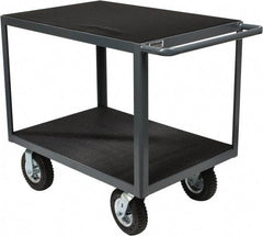 Durham - 1,200 Lb Capacity, 24" Wide x 36" Long x 34" High Instrument Cart - 2 Shelf, Steel, Full Pneumatic Casters - Apex Tool & Supply