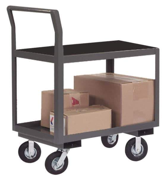 Durham - 1,200 Lb Capacity, 24-1/4" Wide x 39" Long x 41" High Instrument Cart - 2 Shelf, Steel, Full Pneumatic Casters - Apex Tool & Supply