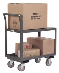 Durham - 1,200 Lb Capacity, 18-1/4" Wide x 33" Long x 37-1/2" High Service Cart - 2 Shelf, Steel, Hard Rubber Casters - Apex Tool & Supply