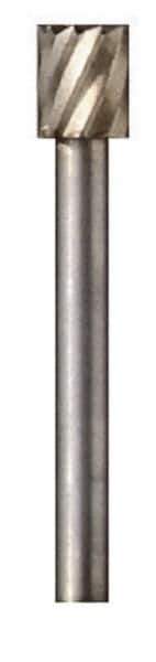 Dremel - 7/32" Cut Diam, 1/8" Shank Diam, Cylinder Head Single Cut Burr - High Speed Steel, Flat End - Apex Tool & Supply