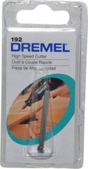 Dremel - 3/16" Cut Diam, 1/8" Shank Diam, Ball Head Single Cut Burr - High Speed Steel, Radius End - Apex Tool & Supply