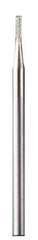 Dremel - 1/32" Cut Diam, 1/8" Shank Diam, Cylinder Head Single Cut Burr - Flat End - Apex Tool & Supply