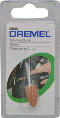 Dremel - 3/8" Head Diam x 3/4" Thickness, Aluminum Oxide Mounted Point - Green - Apex Tool & Supply