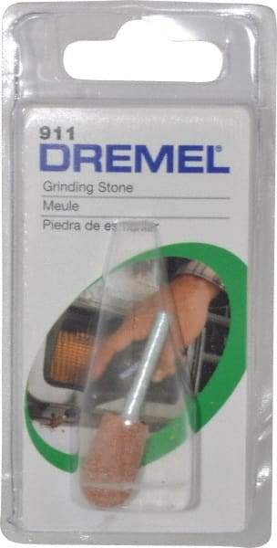 Dremel - 7/16" Head Diam x 11/16" Thickness, B111, Inverted Cone Radius End, Aluminum Oxide Mounted Point - Green - Apex Tool & Supply
