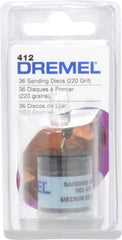Dremel - 3/4" Diam 220 Grit Fiber Disc - Very Fine Grade, Aluminum Oxide - Apex Tool & Supply