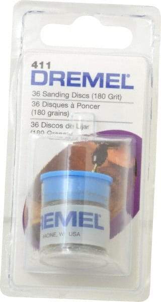 Dremel - 3/4" Diam 180 Grit Fiber Disc - Very Fine Grade, Aluminum Oxide - Apex Tool & Supply