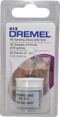 Dremel - 3/4" Diam 240 Grit Fiber Disc - Very Fine Grade, Aluminum Oxide - Apex Tool & Supply