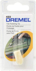 Dremel - 3/8" Diam Cone Shaped Goblet Buff - Cotton Muslin Polishing Tip - Apex Tool & Supply