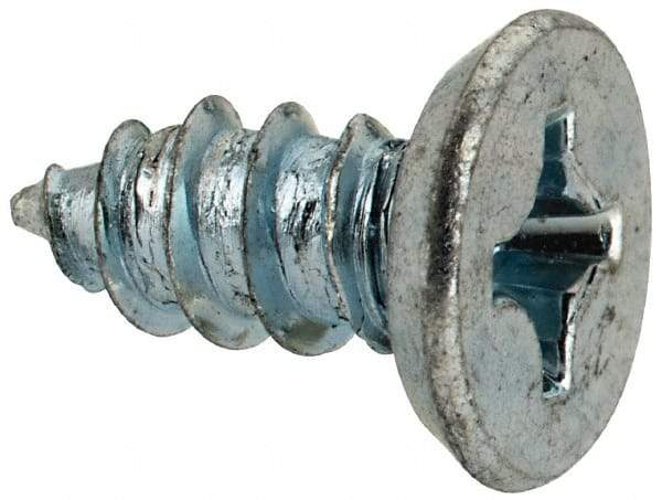 Value Collection - #12 Flat Head Phillips Sheet Metal Screw - Steel, 1/2" OAL, Grade 2 - Apex Tool & Supply