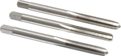 Interstate - M5x0.50 Metric Fine, 4 Flute, Bottoming, Plug & Taper, Bright Finish, High Speed Steel Tap Set - Right Hand Cut, 2-3/8" OAL, 7/8" Thread Length - Apex Tool & Supply