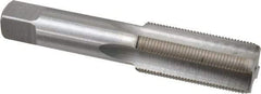 Interstate - M24x1.50 Metric Fine 6H 4 Flute Bright Finish High Speed Steel Straight Flute Standard Hand Tap - Bottoming, Right Hand Thread, 4-29/32" OAL, 2-7/32" Thread Length, D8 Limit, Oversize - Apex Tool & Supply
