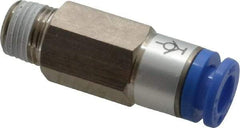 SMC PNEUMATICS - 6mm OD, R(PT) 1/8 Thread, Brass/Polybutylene Push-to-Connect Male Connector - 145 Max psi - Apex Tool & Supply