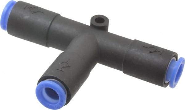 SMC PNEUMATICS - 8mm OD, Polybutylene Push-to-Connect Union Tee - 145 Max psi - Apex Tool & Supply