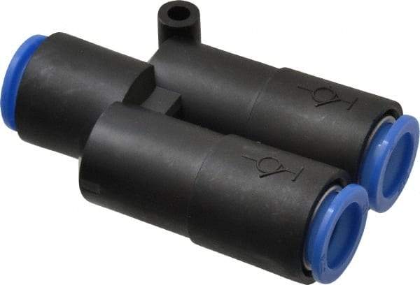 SMC PNEUMATICS - 12mm OD, Polybutylene Push-to-Connect Union Y - 145 Max psi - Apex Tool & Supply