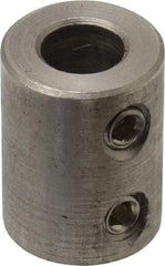 Climax Metal Products - 3/8" Inside x 3/4" Outside Diam, Stainless Steel Set Screw Rigid Coupling - 1" Long - Apex Tool & Supply