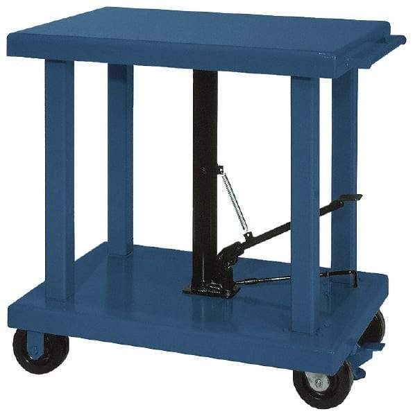Wesco Industrial Products - 4,000 Lb Capacity Post Lift Table - 37" Lift Height, 36" Platform Length x 24" Platform Width - Apex Tool & Supply
