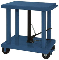 Wesco Industrial Products - 4,000 Lb Capacity Post Lift Table - 37" Lift Height, 36" Platform Length x 24" Platform Width - Apex Tool & Supply