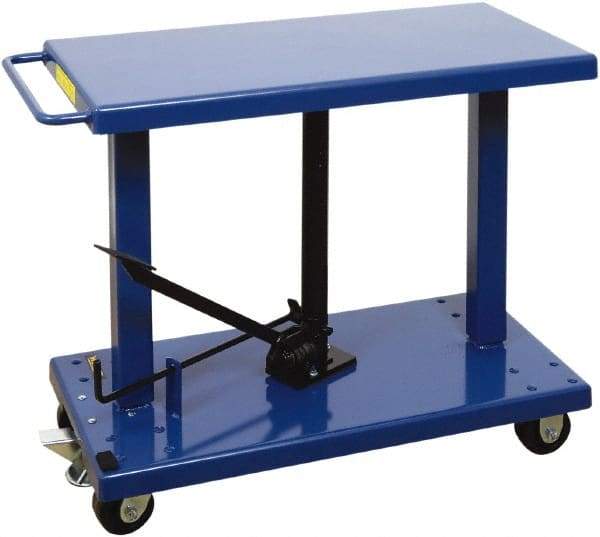 Wesco Industrial Products - 1,000 Lb Capacity Post Lift Table - 30-1/2" Lift Height, 36" Platform Length x 18" Platform Width - Apex Tool & Supply