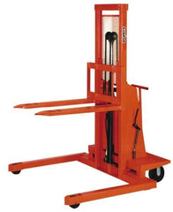 Presto Lifts - 2,000 Lb Capacity, 60" Lift Height, Battery Operated Work Positioner - 2" Lowered Height, 24" Load Center, 42" Fork Length, 56" Overall Width - Apex Tool & Supply