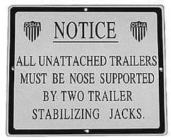 Vestil - Aluminum Trailer Sign - Aluminum Trailer Sign - Apex Tool & Supply