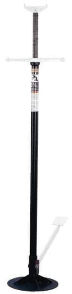Omega Lift Equipment - 1,650 Lbs. Load Capacity High Support Stand - 54-1/2 to 80-1/2 Inch High, 12 Inch Base Diameter x 3 Inch Long x 3 Inch Wide Saddle, with Foot Pedal - Apex Tool & Supply